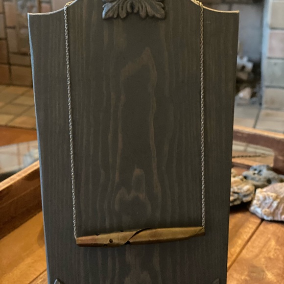 Rolled copper handmade slide on gold tone chain. Fun unique piece! - Picture 2 of 5